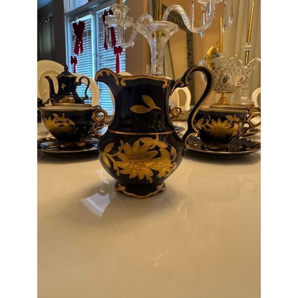 JLMENAU Graf Von Henneberg-Porzellan 1777 Echt Kobalt Germany Coffee Set - Picture 14 of 16